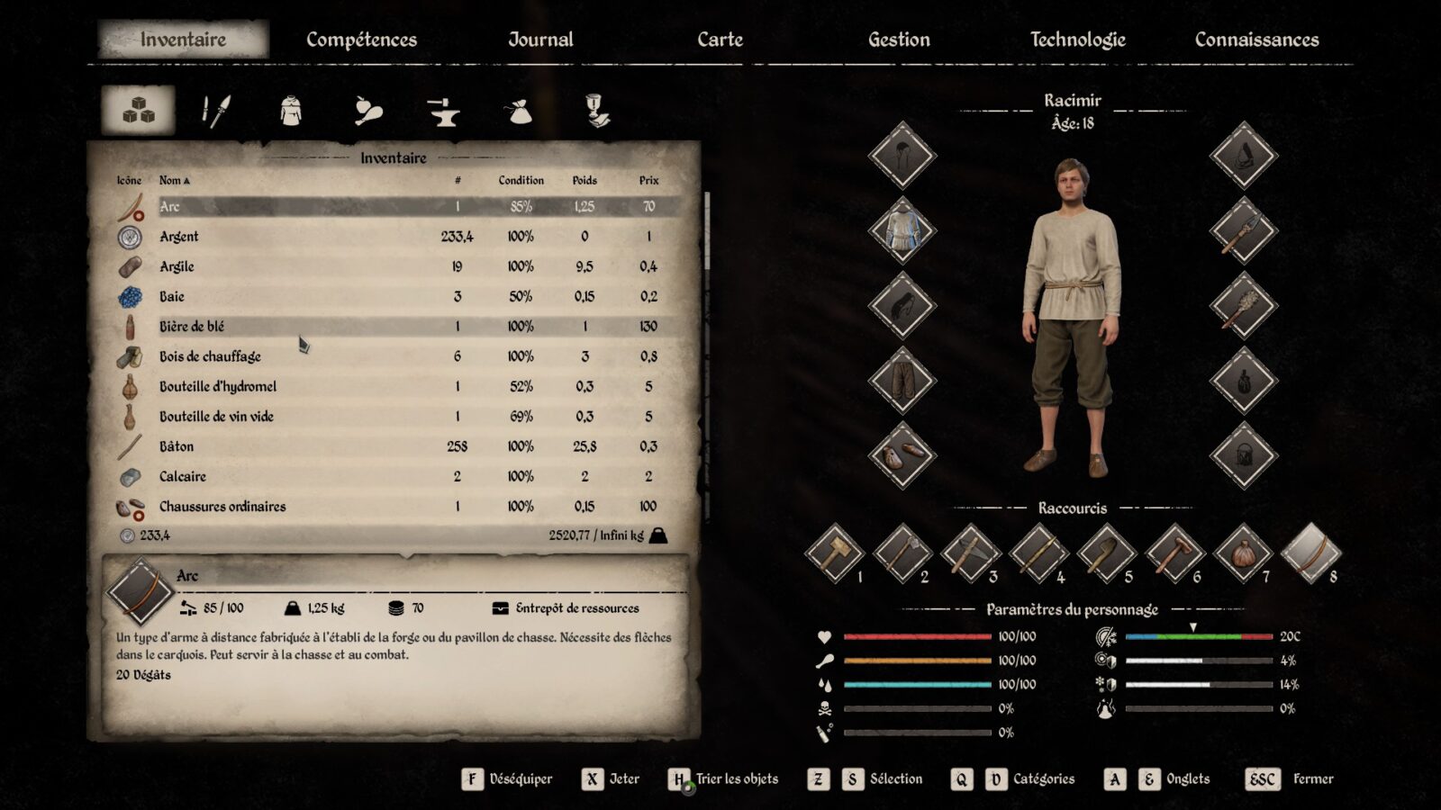 Medieval Dynasty 6 inventaire | RPG Jeuxvidéo