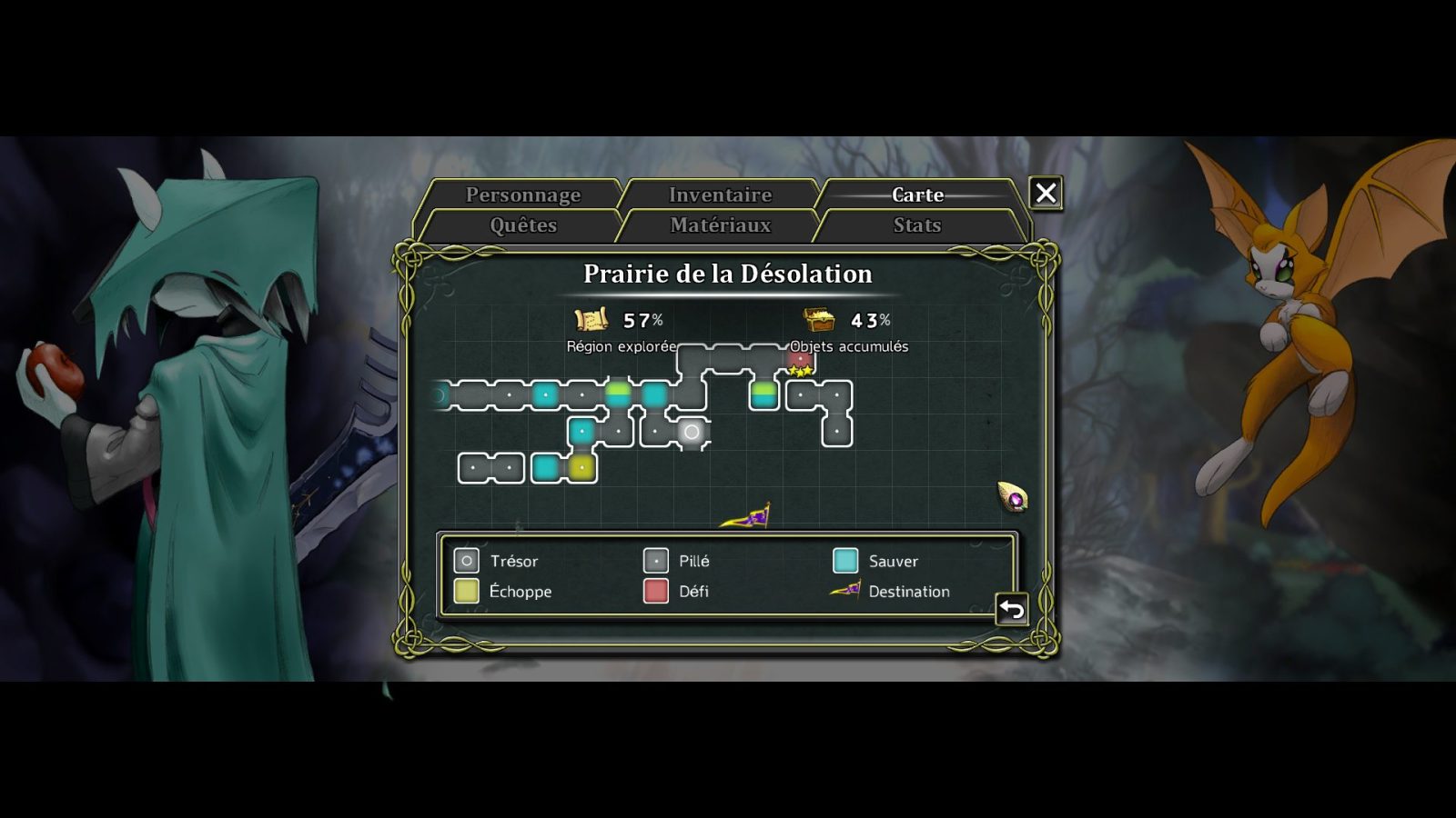 Dust - An Elysian Tail, un jeu plein de charme ! 31 DUST CARTE LOCALE | RPG Jeuxvidéo