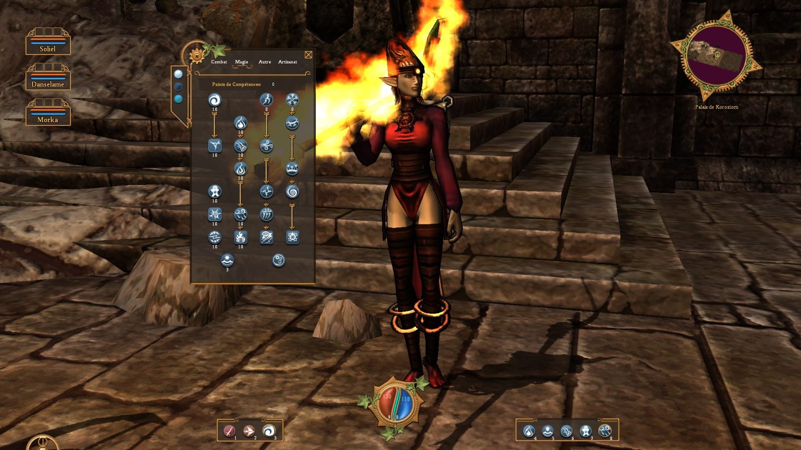 Silverfall 33 SILVERFALL ECRAN COMPETENCES | RPG Jeuxvidéo