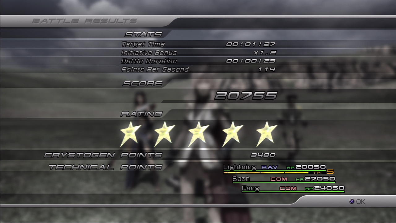 Final Fantasy XIII 7 Battle Results FFXIII | RPG Jeuxvidéo