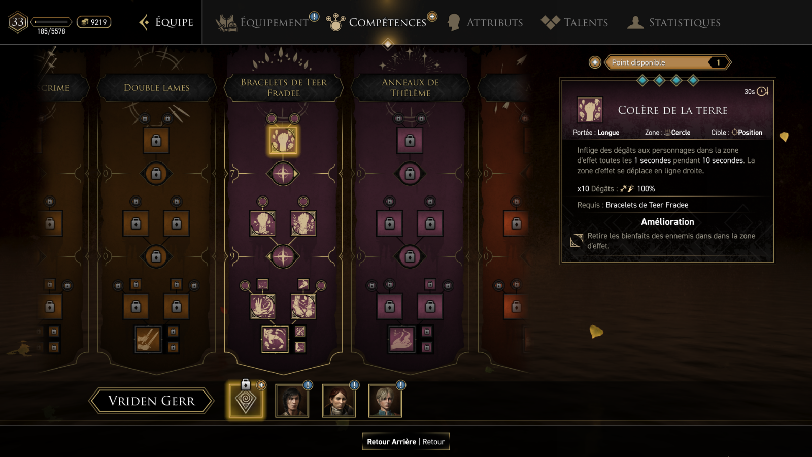 GreedFall - The Dying World 17 GreedFall The Dying World Ecran des competences | RPG Jeuxvidéo