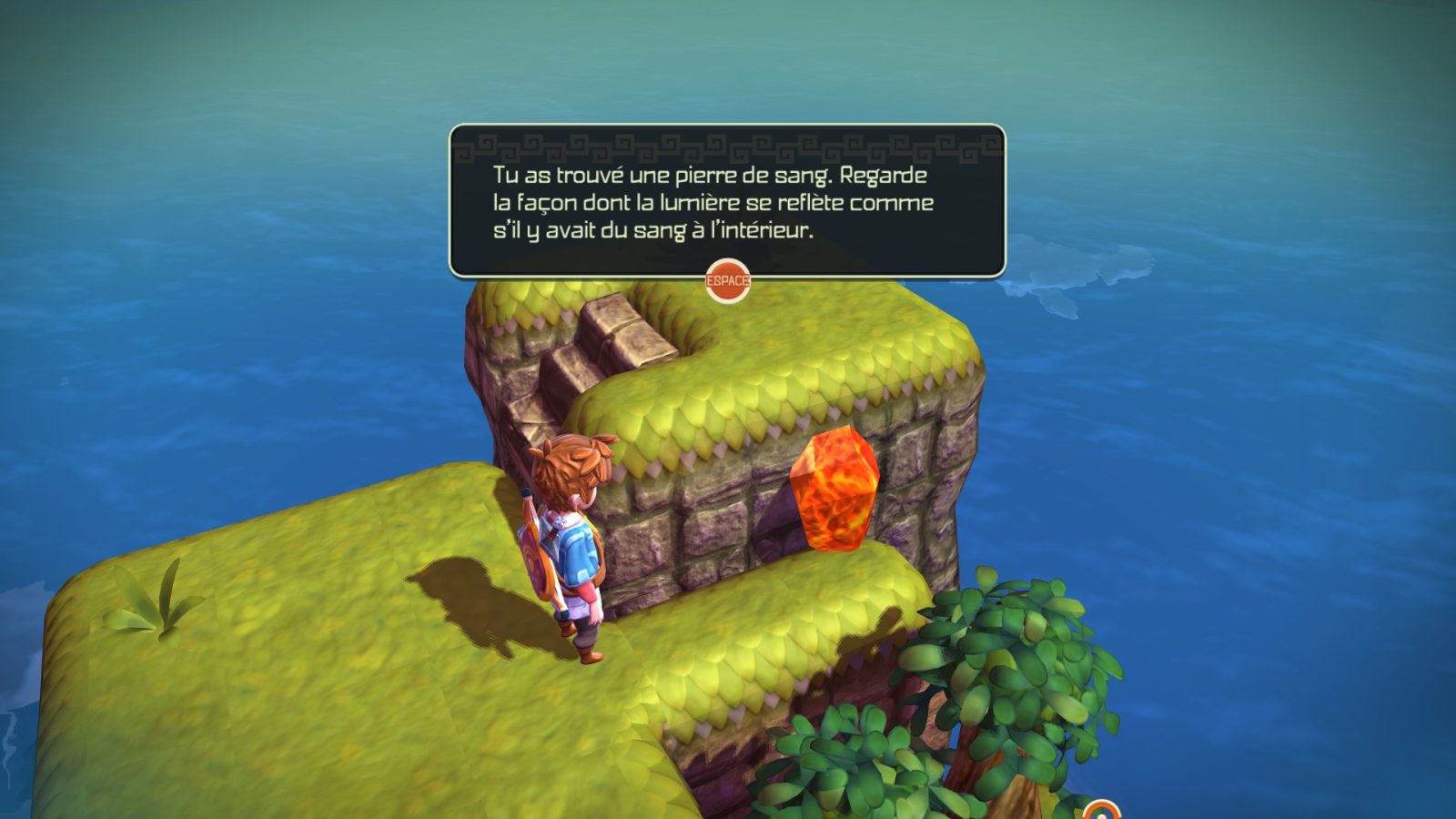 Oceanhorn - Monster of Uncharted Seas 24 Oceanhorn Monster of Uncharted Seas Pierre de sang Taper trop dessus | RPG Jeuxvidéo