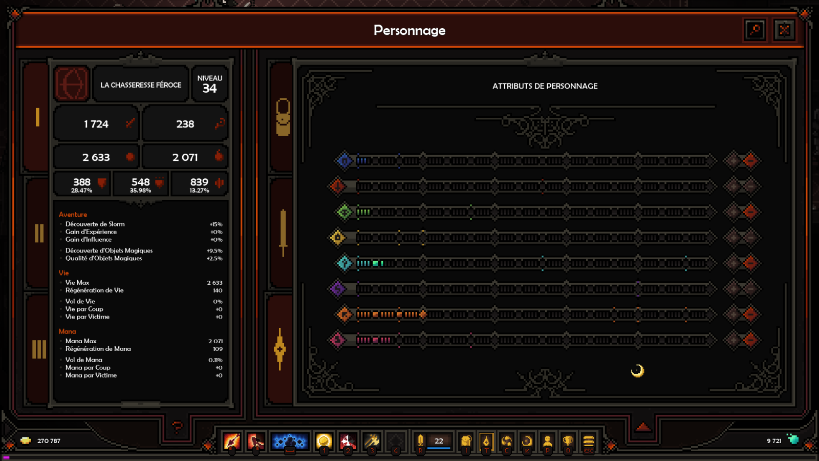 The Slormancer 16 The Slormancer Ecran des attributs | RPG Jeuxvidéo